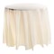 Ivory Round Disposable Plastic Tablecloths - 84" (96 Tablecloths)